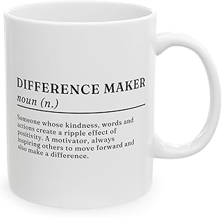 Difference Maker Definition 11oz Ceramic Mug, Gift for Teachers, Mentors, Coaches, Leaders Who Inspire Change Cup