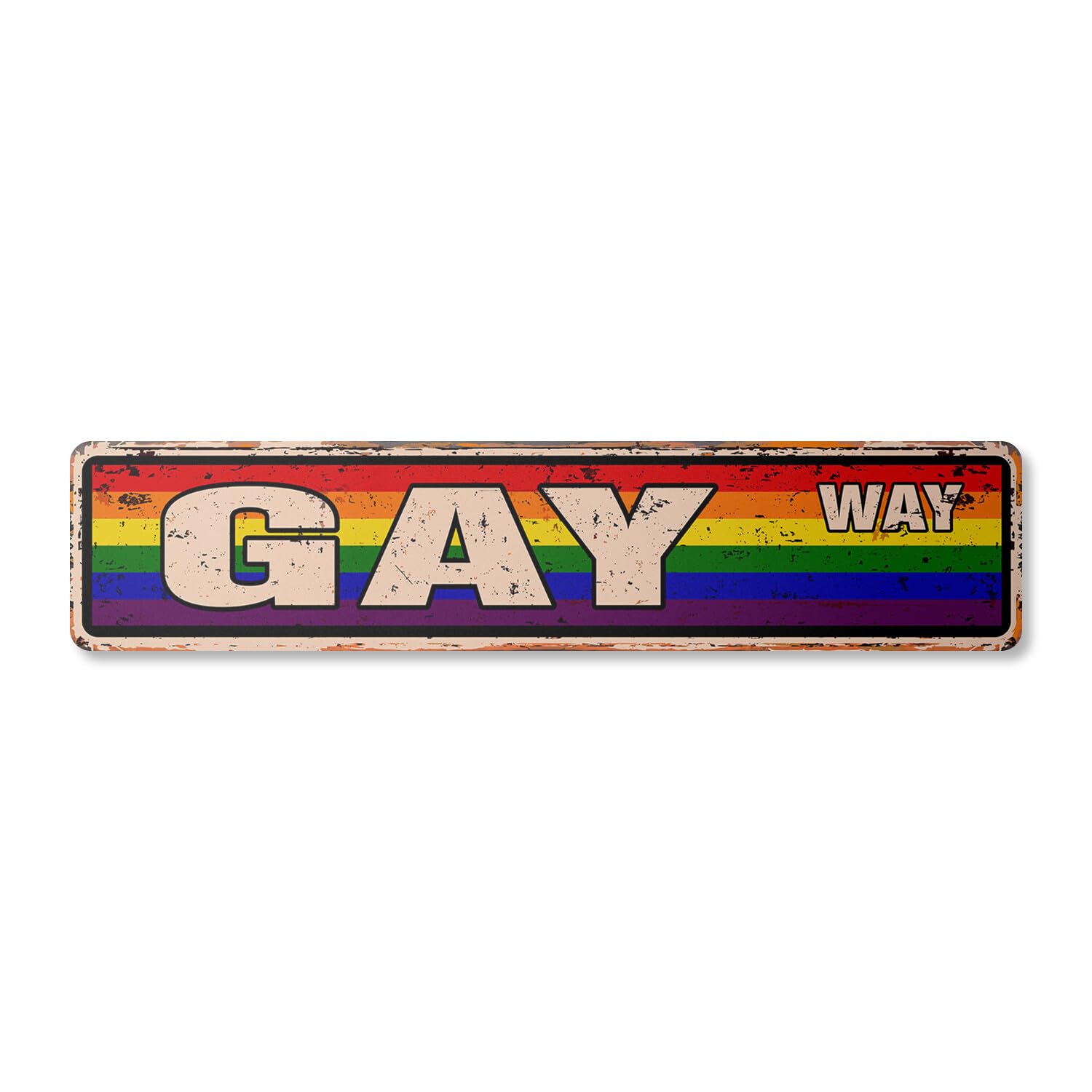 GAY Vintage Street Sign Metal Plastic homosexual same sex lesbian bisexual