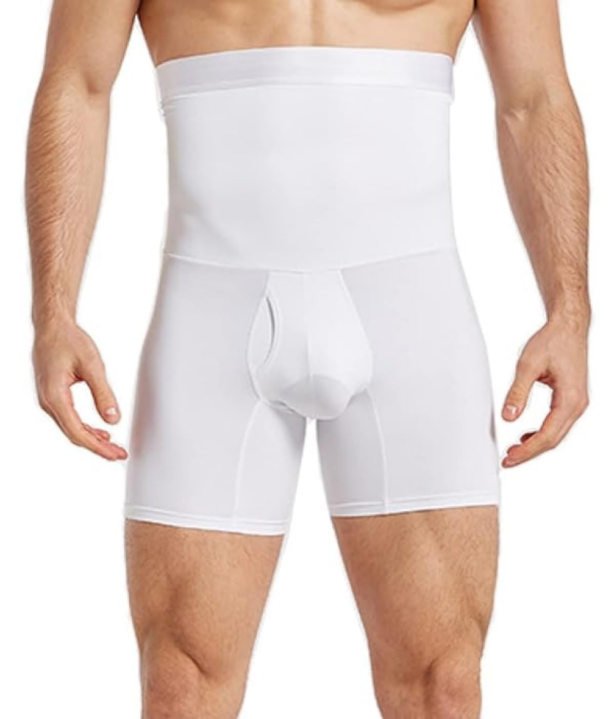 fonicx fit Men's Tummy Control Shapewear Shorts High Waist Slimming Anti-Curling Underwear Body Shaper Seamless Boxer Brief-picture-25