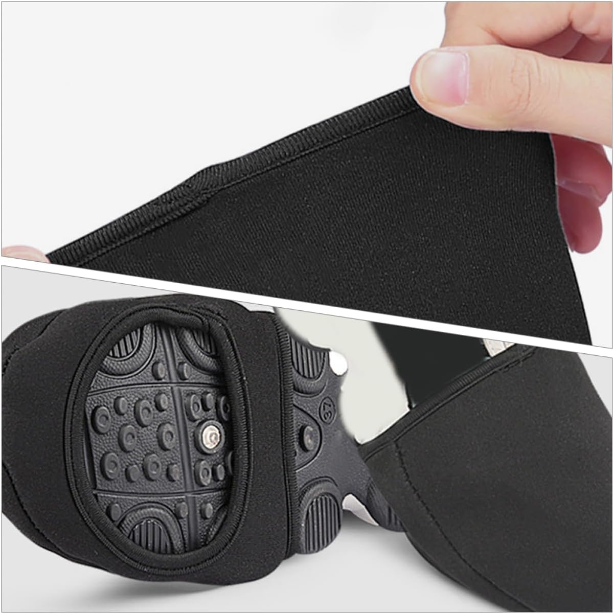 Men's Windproof Warm Cycling Overshoes Rainproof Half Shoe Covers for Outdoor Riding