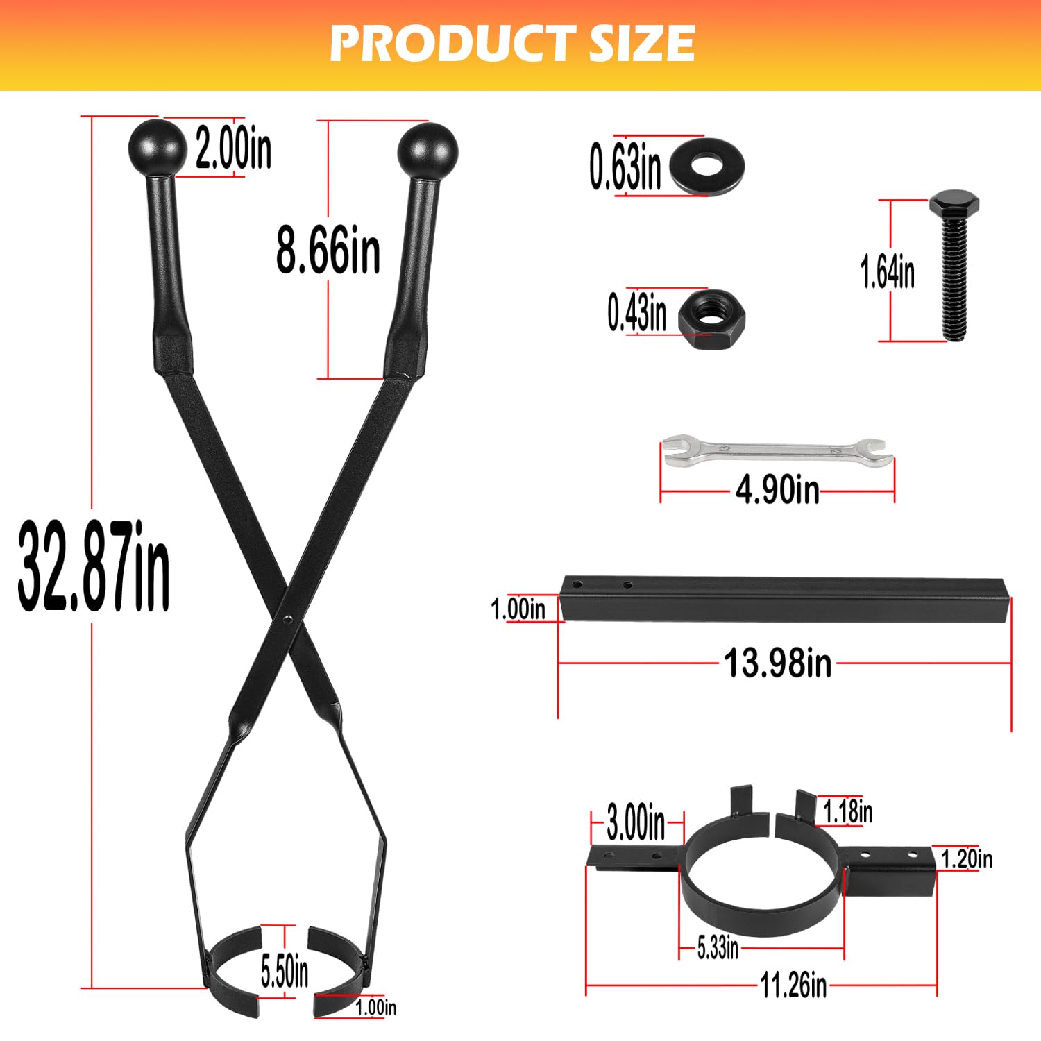 Bonbo Lot de 2 pinces à creusets en graphite de 4 kg pour le levage et la fusion du métal, outils de fonte, outils d'affinage pour bijoutiers, forgerons, métallurgistes, affineurs, fondeurs (lot de 2)