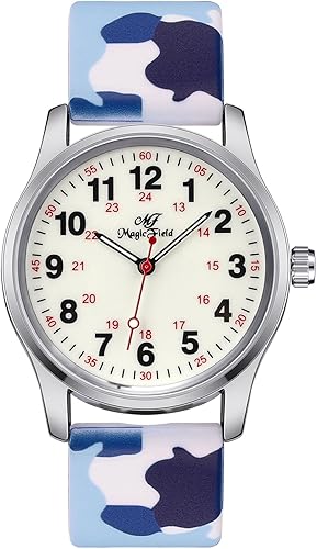 Reloj de enfermera para mujer, relojes impermeables, camuflaje azul, Camuflaje azul, 3-3. Camuflaje azul