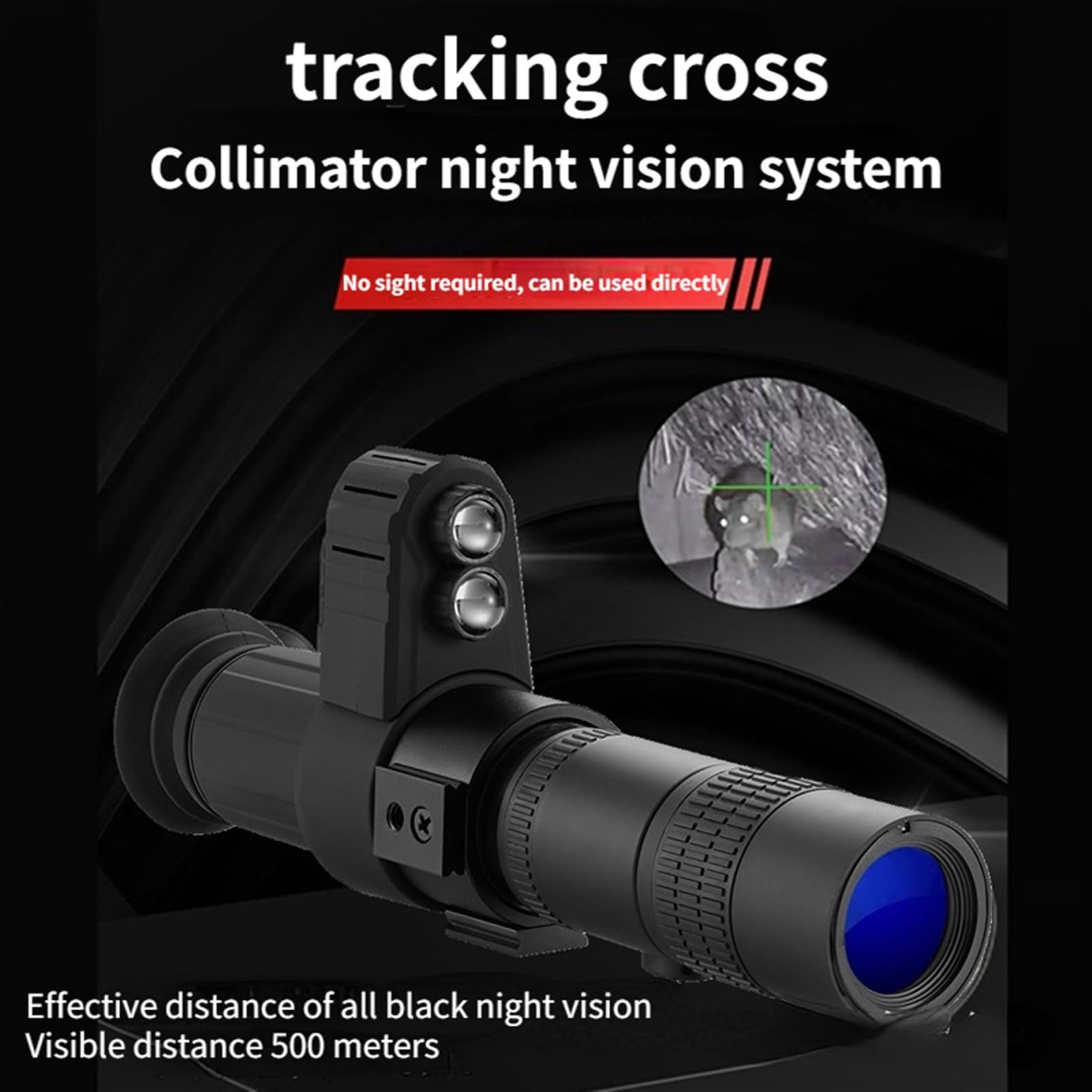Visión Nocturna Digital Dispositivo de visión Nocturna infrarroja con Puntero Cruzado de 850nm + mira láser táctica de búsqueda HD, Monocular, telescopio de IR
