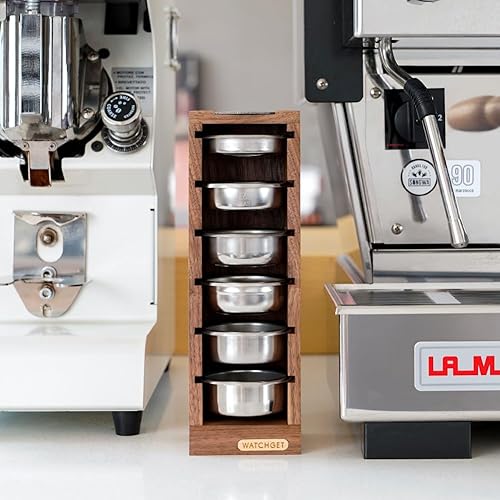 Miniatura 6 de Soporte para cesta de filtro de café expreso, portafiltro, soporte de madera para café expreso, soporte de almacenamiento para máquinas de espresso