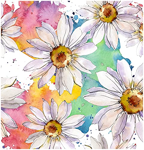 Blooming Wall Dpy38 Peel And Stick Multicolor White Daisy Wallpaper Floral Self-Adhesive Prepasted Wallpaper Wall Mural Wall Decor #TOP25