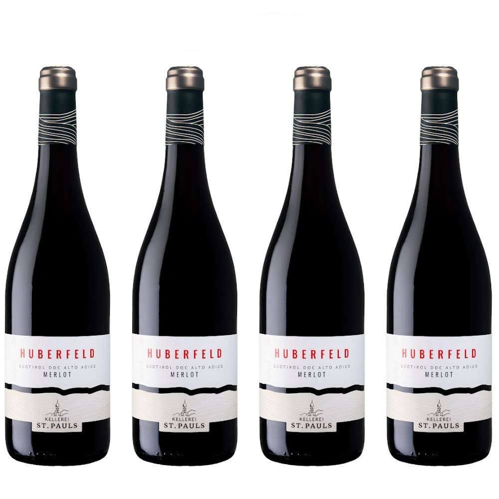 HUBERFELD Merlot Südtirol Südtirol DOC St.Pauls Italienischer Rotwein Cantine Produttori San Paolo (4 MAGNUM 1,5 liter)