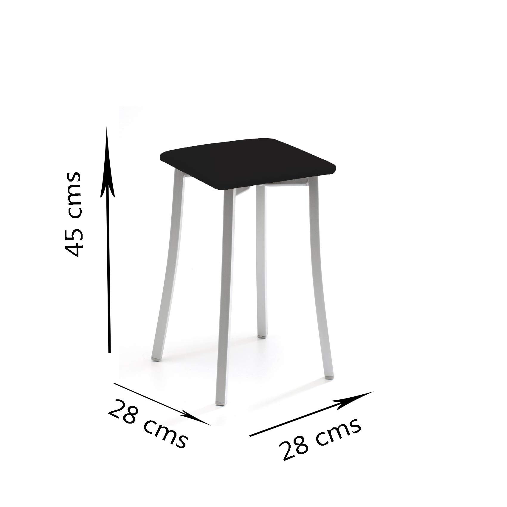 ASTIMESA TABPIBL Due sgabelli da cucina gambe design ecopelle bianco, altezza seduta 45 cm