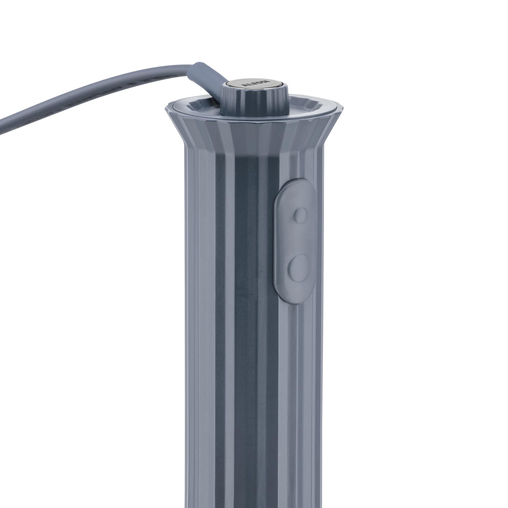 Alessi Plissé MDL10 G, Batidora de Inmersión de Diseño con Vaso Graduado, en Resina Termoplástica, Enchufe Europeo 500W, Gris