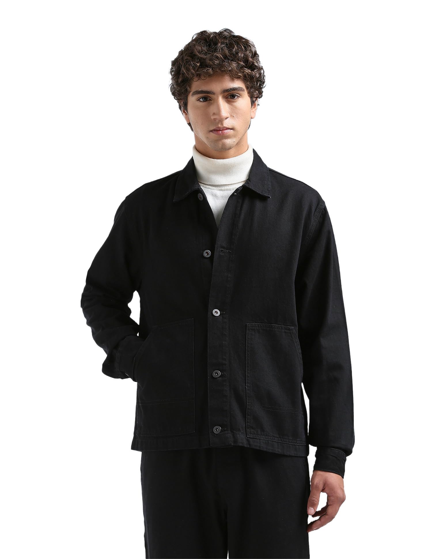 flying machine Solid Regular Fit Jacket-picture-26