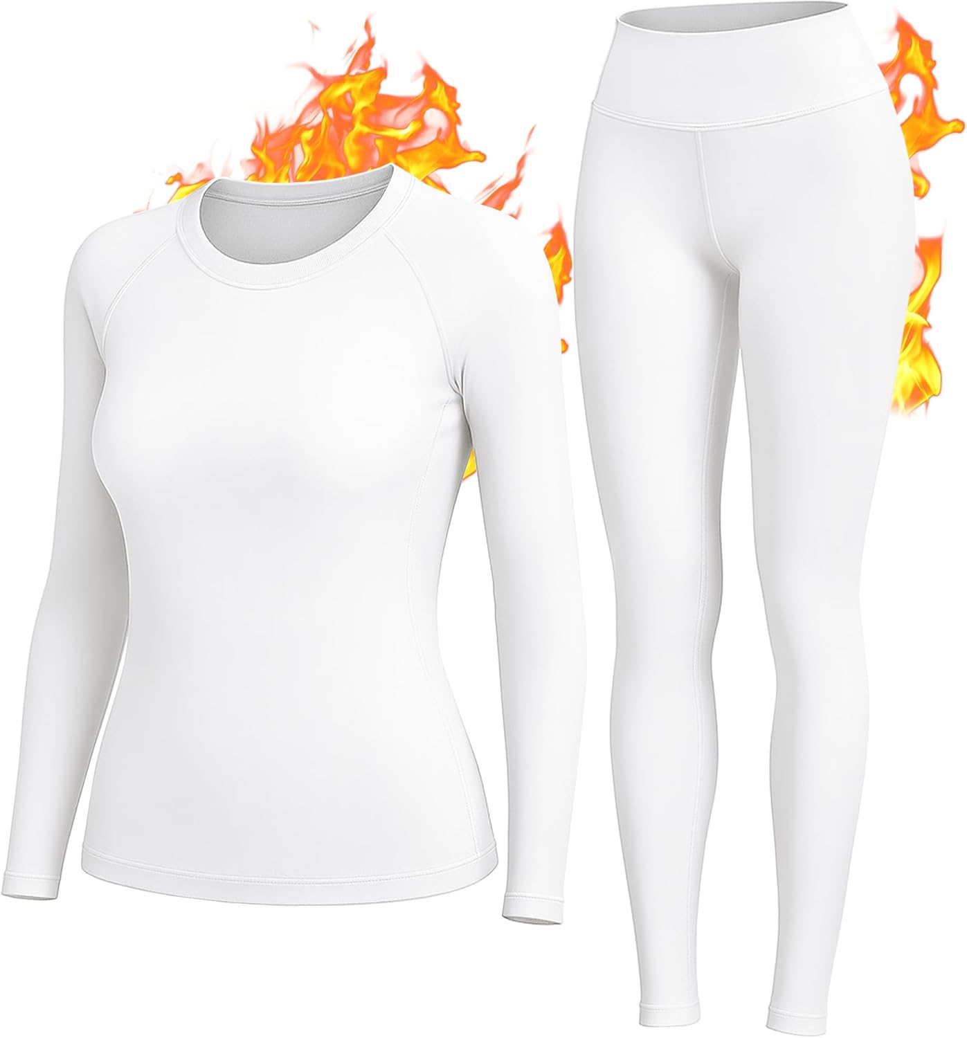 Thermal Underwear Women Long Johns Set Fleece Lined Warm Base Layer Long Sleeve for Weather Top Bottom Pajama - Image 7