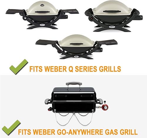 Miniatura 2 de MixRBBQ Manguera adaptador 6501 para Weber Baby Q, Weber Q 100, Weber Q 120, Q1200, Weber Q, Weber Q 200, Weber Q 220 Series y rejillas de gas para