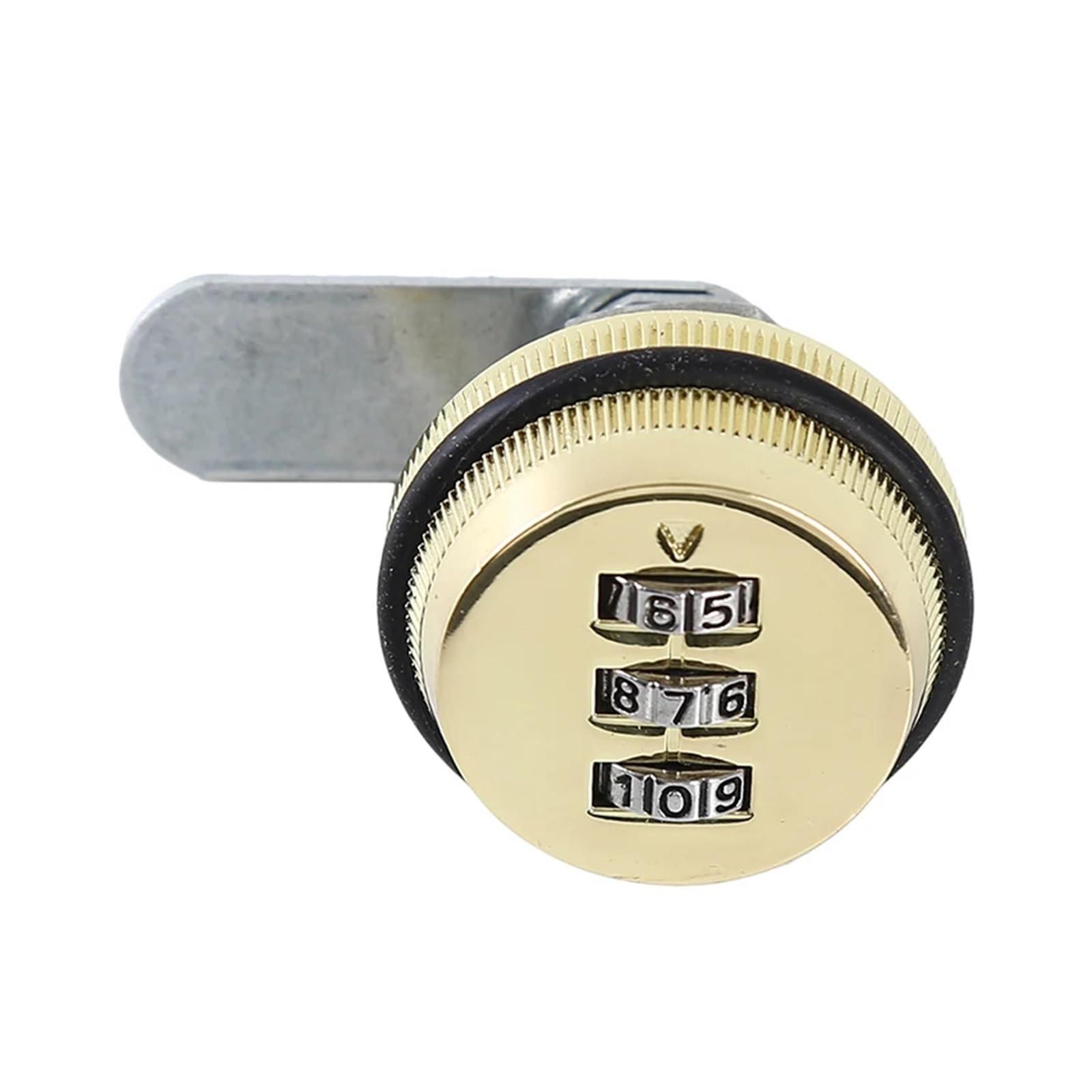 Msfhtgf Gold Cupboard Locks， White Mailbox Password Lock Locker Tongue Three Digit Dial