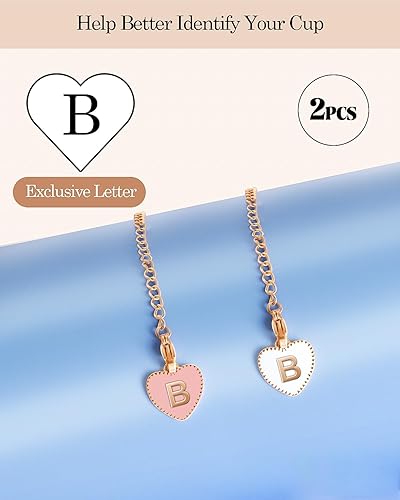 Miniatura 3 de Accesorios de letras para Stanley Cup, 2 piezas con nombre de identificación y asa para vaso StanleySimple Moderno, Dijes de identificación inicial