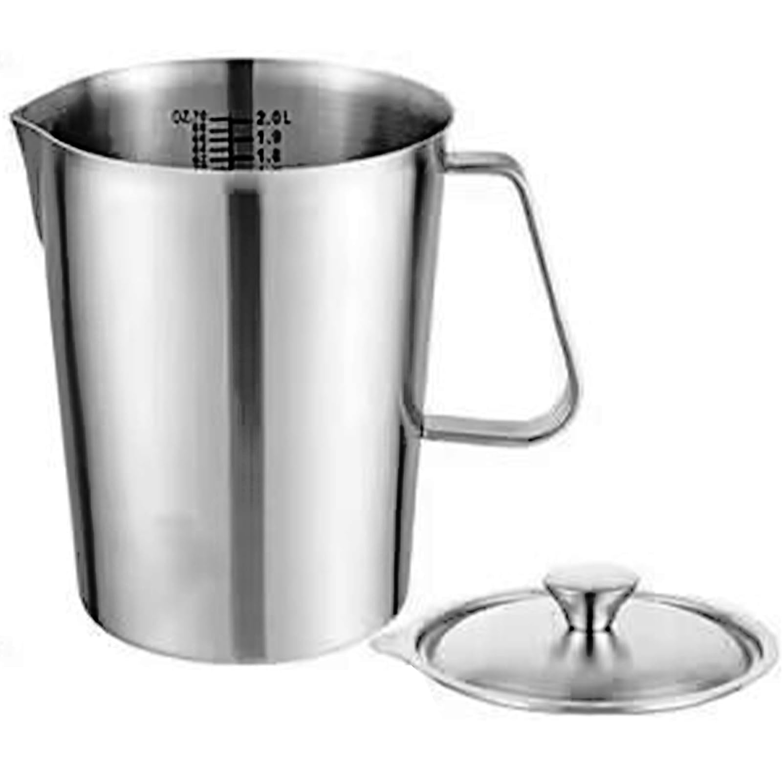 Tazas medidoras de café de grado comercial 304 de acero inoxidable, cubierta de bloqueo, escala precisa para cafeterías, uso de acero inoxidable, taza medidora de preparación de bebidas