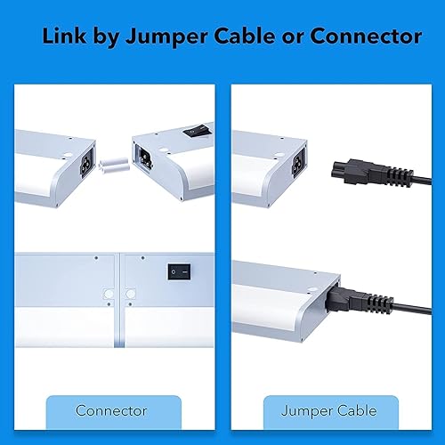 Miniatura 8 de Luces LED para debajo del gabinete cableadas, iluminación inteligente para debajo del gabinete habilitada para Alexa Google. Enchufe y cable