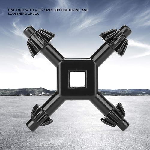 Miniatura 3 de Llave de mandril 4 en 1, taladros de acero multifuncionales, herramienta de perforación de mano, peso ligero y conveniente, adecuado para la mayoría