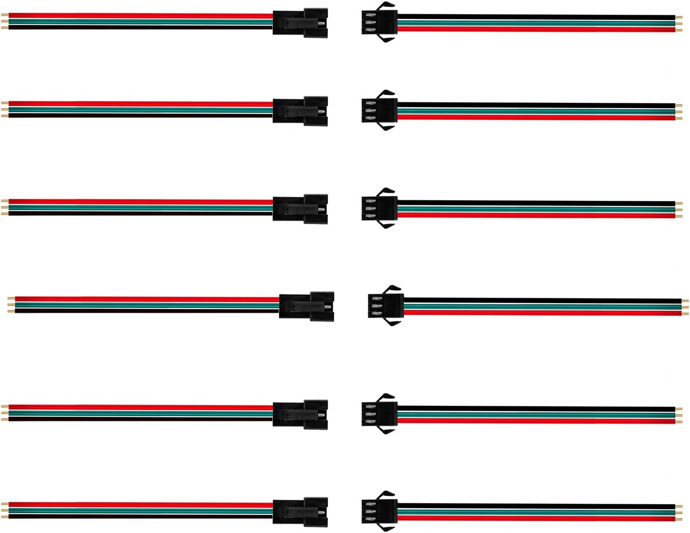 Cavo Connettore JST SM RGB Per Strisce LED 5050/3528/5630 - Sourcing Map, Per Illuminazione Fai-da-te - 3