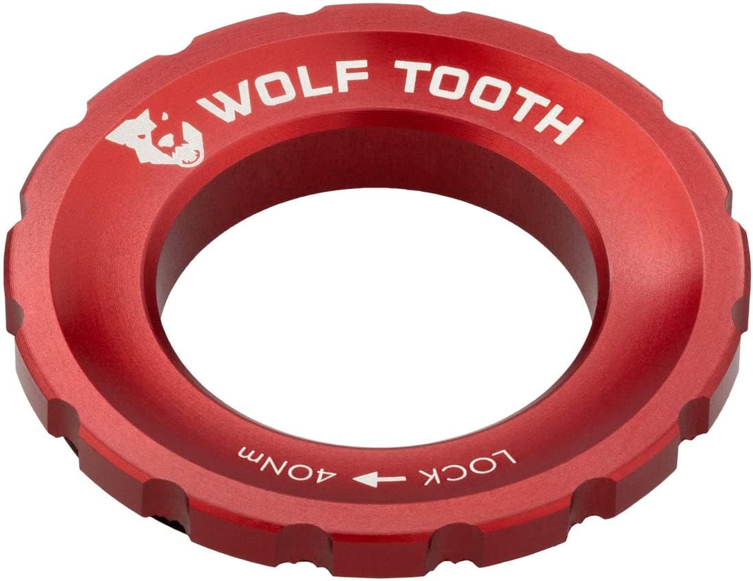 Wolf Tooth | Centrelock Rotor Lockring Red | Customisable Bike Accessories And Components Precision Engineered