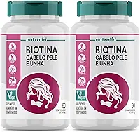 Biotina Fortalecimento Cabelos Unhas Pele 120 Caps Nutralin
