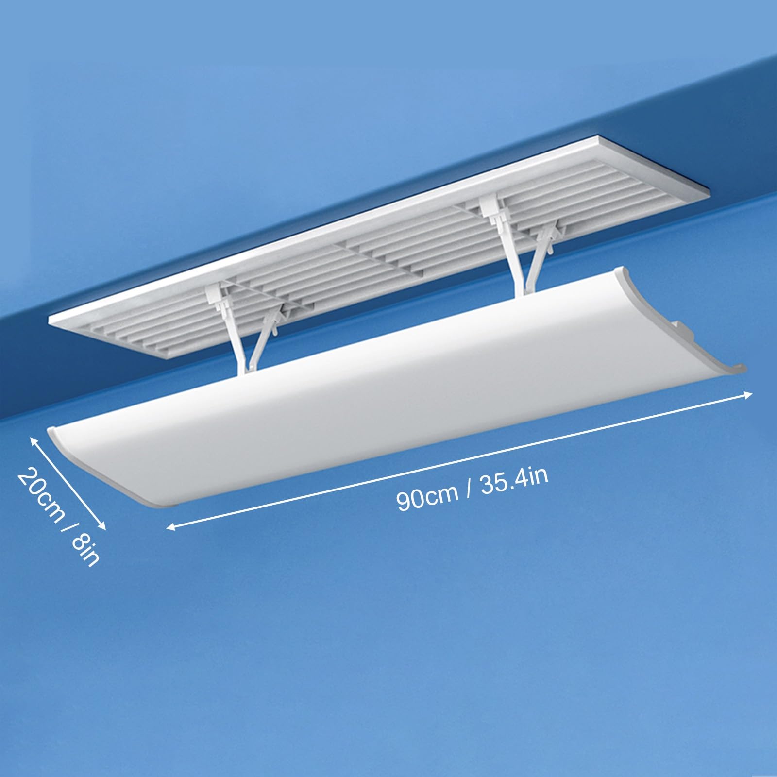 Deflettore Laterale Condizionatore, Deflettori per Condizionatori, con Cotone Impermeabile, for Soggiorno, Centro Commerciale, Ufficio(90cm/35.4in)