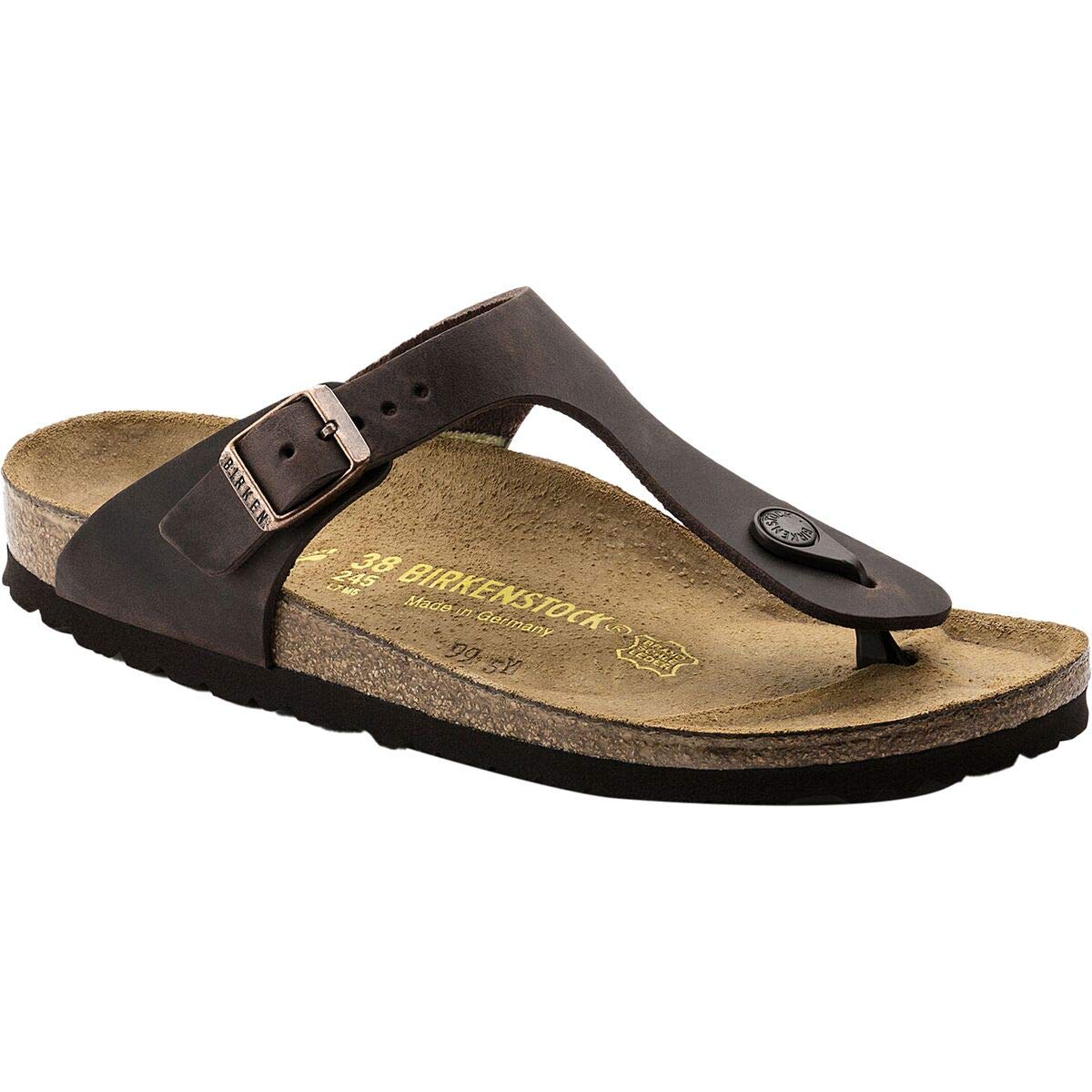 Birkenstock Gizeh Brown Oiled Leather Thong Flip Flop Slip On Sandals Size 42 Birkenstock Gizeh Sandal in Tobacco Brown - Daniels Shoes main image 3