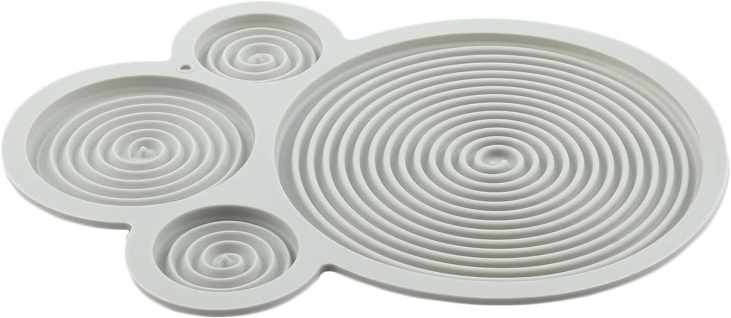4 Cavity Round Spiral Silicone Candy Molds For Candy Chocolate Baking Cake Decoration