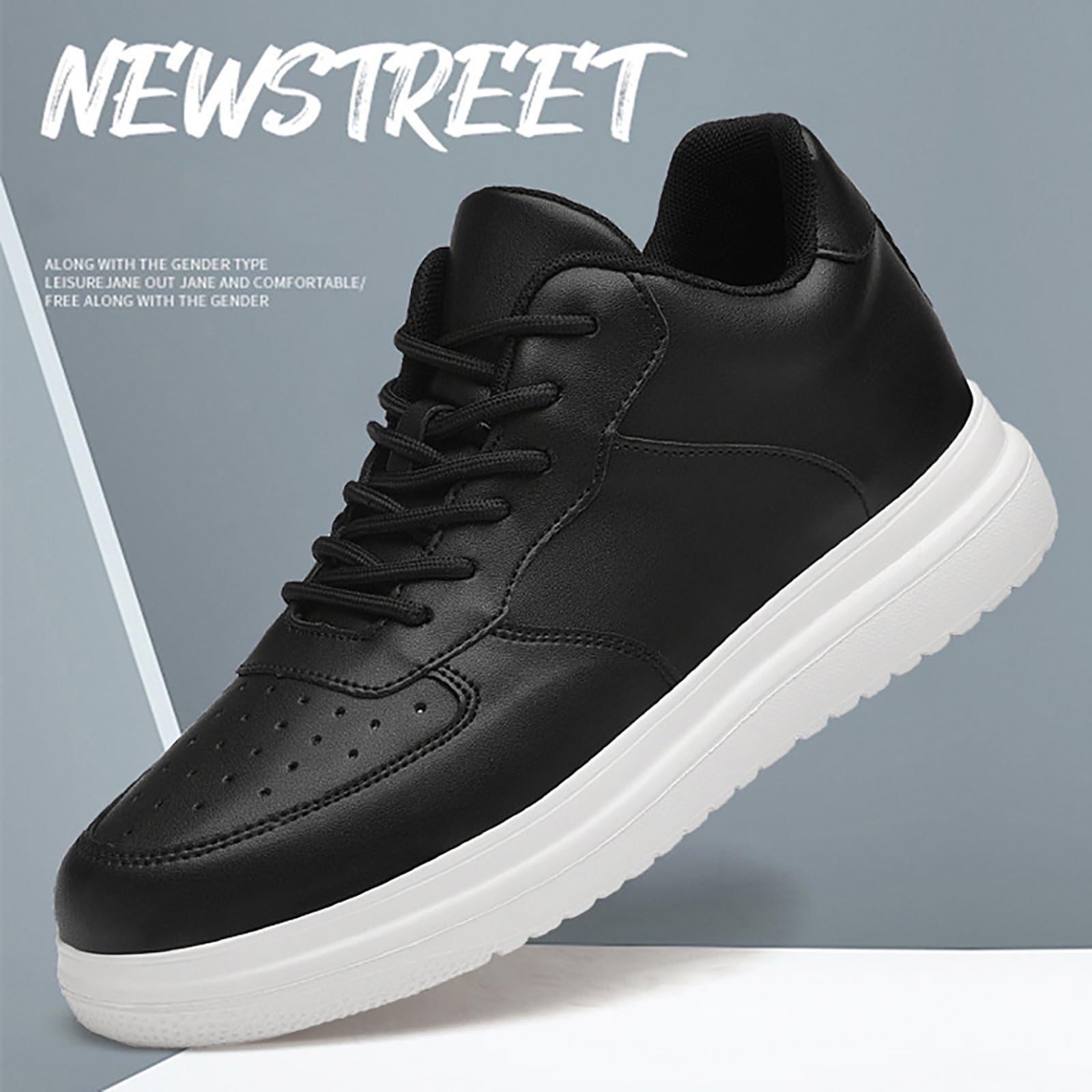 Scarpe da uomo casual per chic sneakers con tacco invisibile 4/6/8/10cm Taller traspiranti Scarpe da passeggio leggere per la palestra la corsa i viaggi e il lavoro all'aperto casual