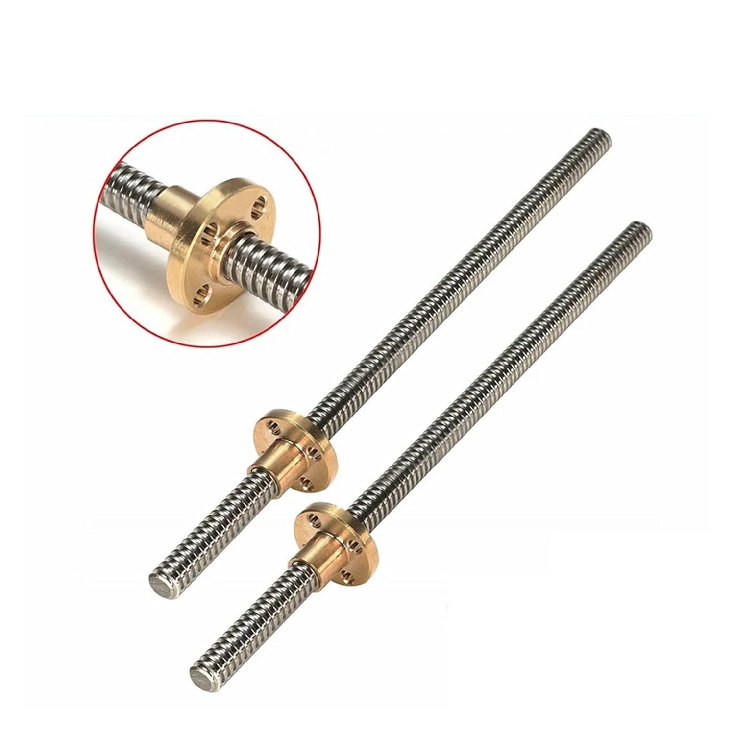 Linear Motion Ball Screw Machine Parts T16 Lead Screw Thread Pitch 4mm with Brass Nut Length 100mm-1000mm(350mm)