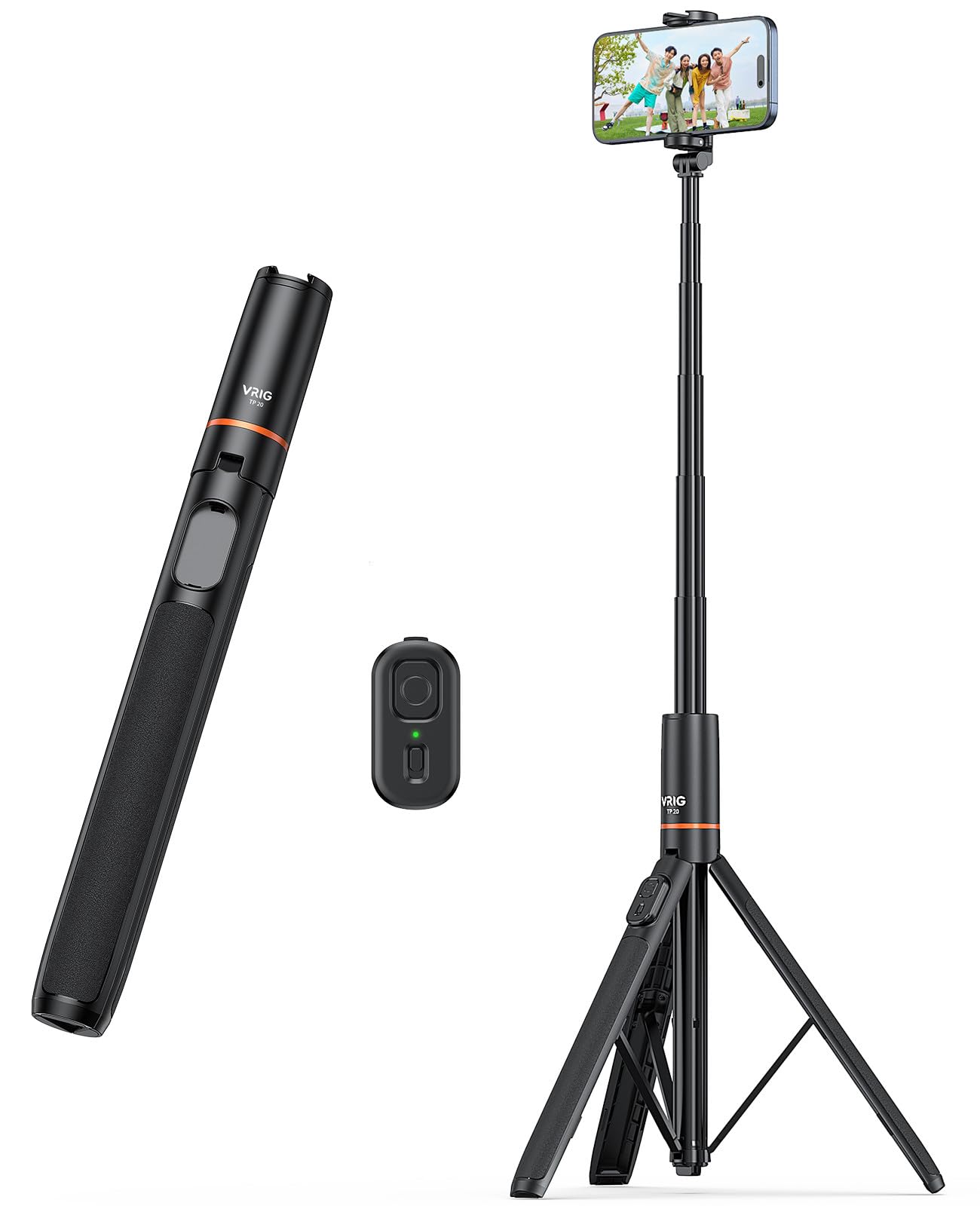 Amazon | VRIG 160cm自撮り棒 スマホ 三脚 スマホスタンド じどり棒