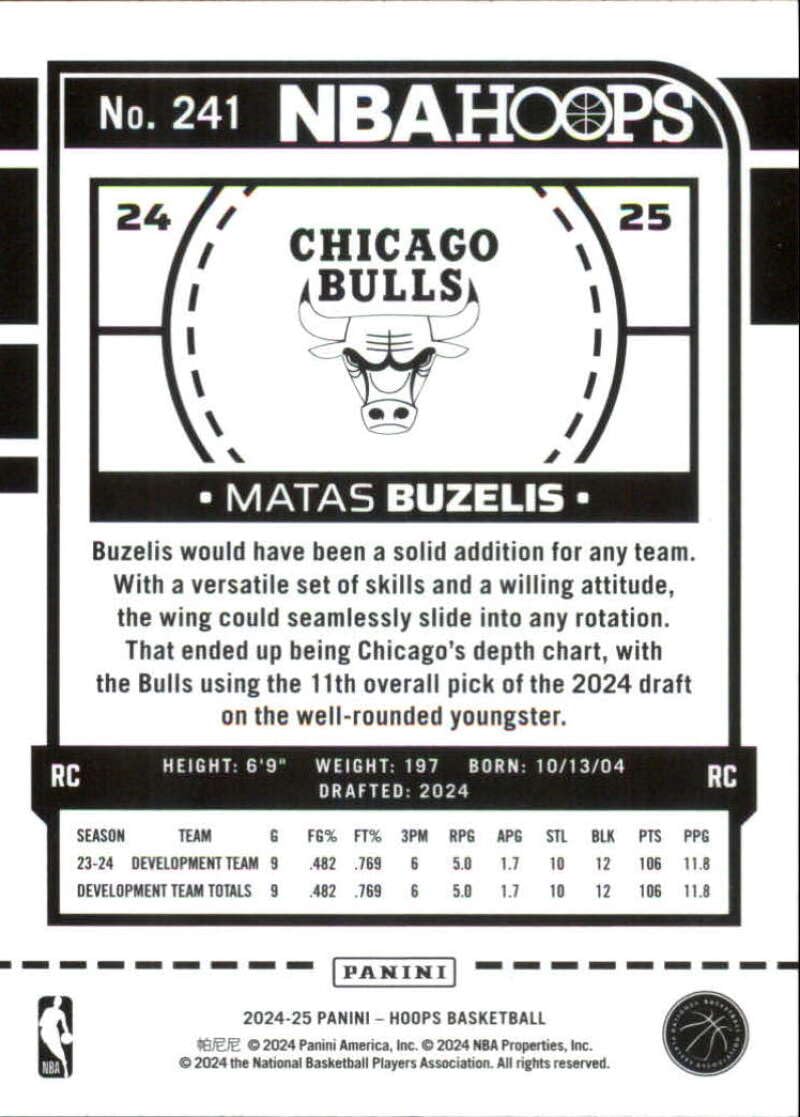 Carte Panini Court Kings 2024 – Matas Buzelis (Bulls) – Patch Relic #AN-MTB