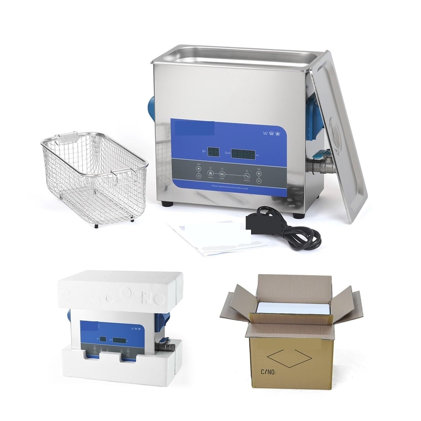 Limpiador ultrasónico, Máquina De Limpieza Por Ultrasonidos, 150W, 6L, Baño Agua, Limpiador Digital, Joyería Discos Vinilo para limpiar joyas