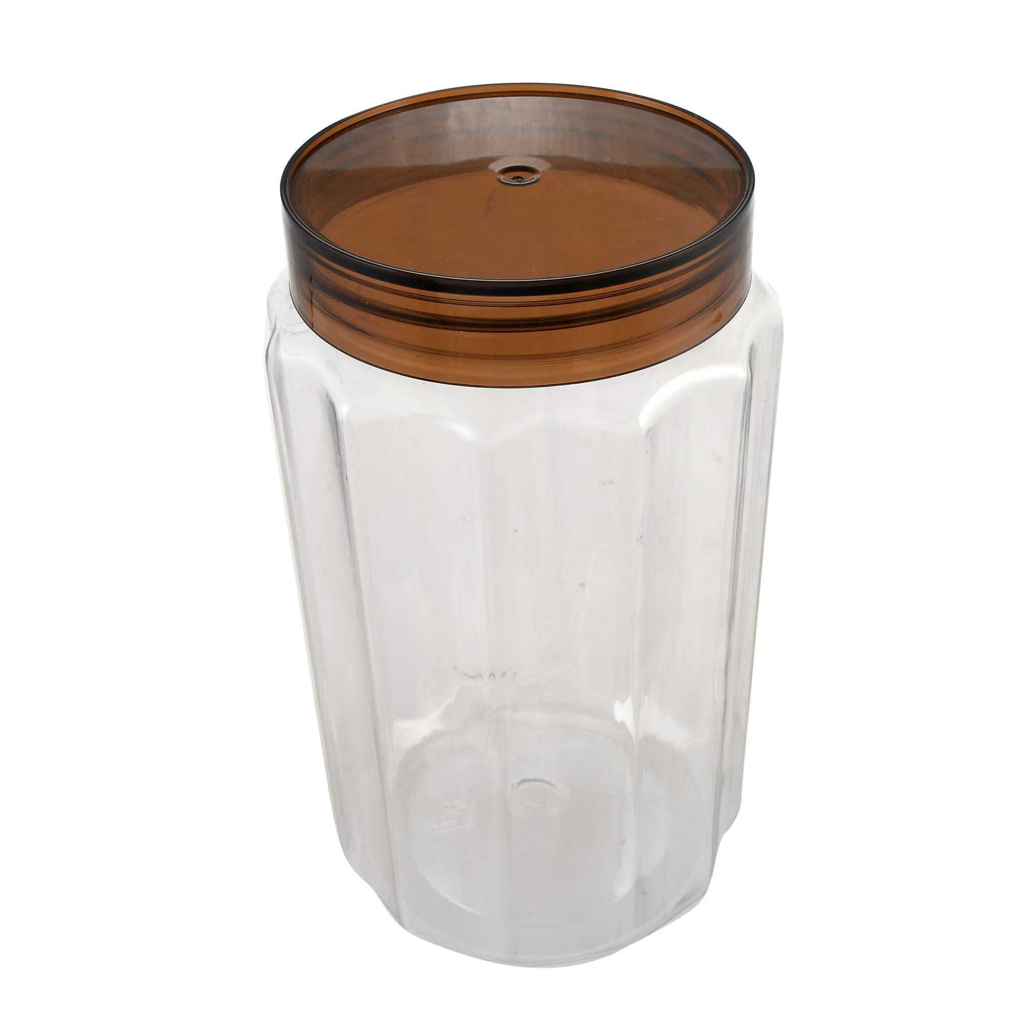 Kuber Industries KUBMARTK11050 Zestaw 6 hermetycznych doniczek z opalowego tworzywa sztucznego (61100 i 1500 ml, brązowe)