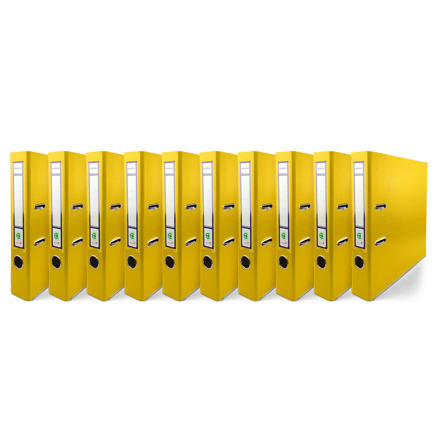 Netuno 10 Binder Yellow A4 Spine 5 cm 1.97 in Extra Wide Cardboard File Organizer for Office School Desk Storage documents Strong Stable Large Capacity Practical โ image 1