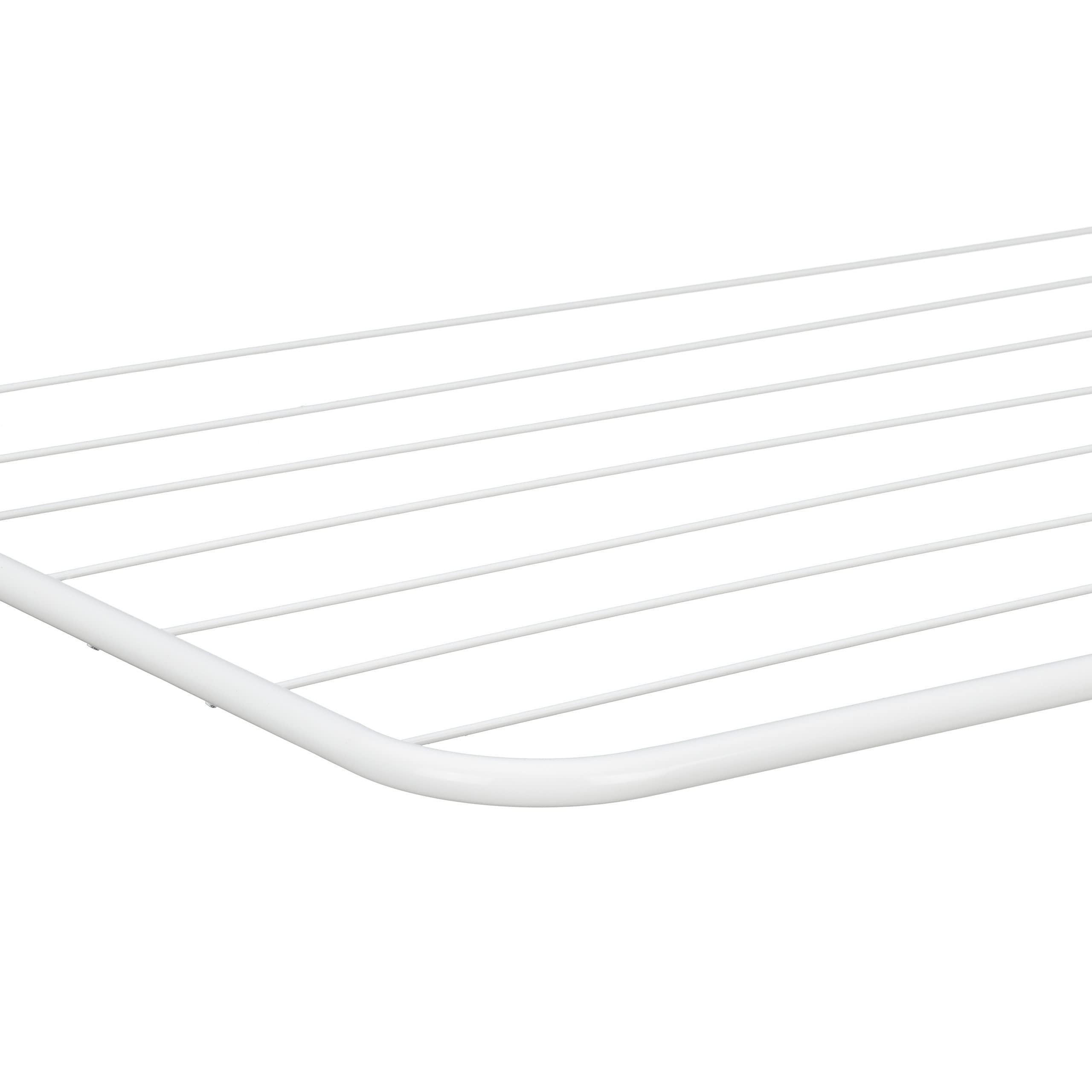 Relaxdays Étendoir, Lot de 2, sèche-Linge à accrocher, pour Balcon, radiateur & Camping, Peu encombrant, 7 Cordes séparées, Blanc