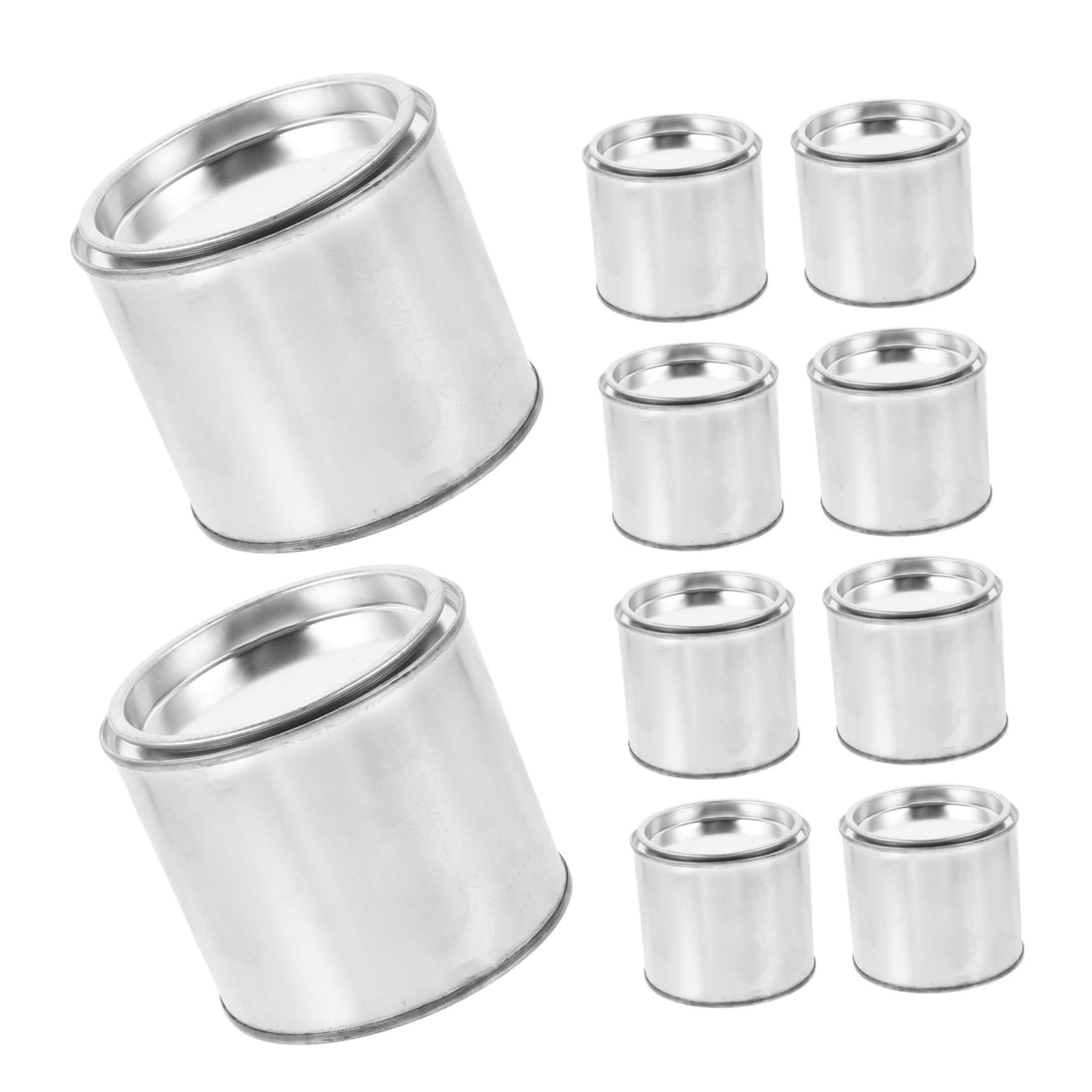 DOITOOL Runde Metall Farbdosen Tropfsicher und Langanhaltend 300ml 10 Stück mit Deckel aus Eisen Dicht für Selbstgemacht Künstler und Professionelle Anwendungen im Industrieeinsatz