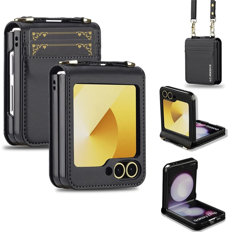 Coque pour Samsung Galaxy Z Flip 7 FE solution antichoc portefeuille avec sangle