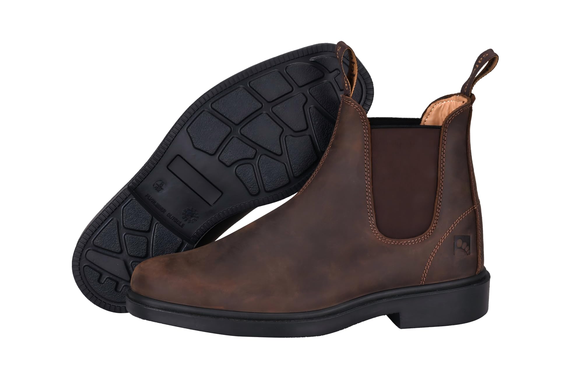 SAFETOE M-8316 Chelsea Bottines pour homme – Cuir de vachette pleine fleur Crazy Horse, doublure d'agneau résistante à l'abrasion, semelles intérieures en mousse à mémoire de forme avec protection