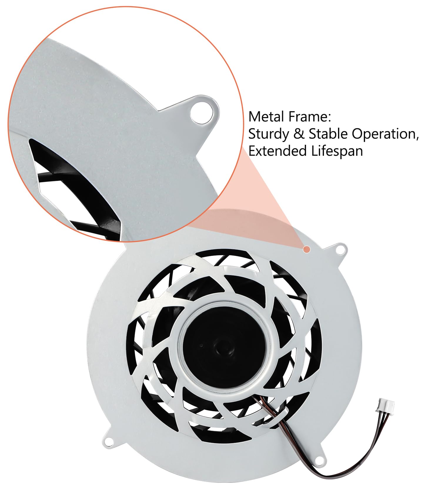 Ventilador de refrigeración interno de repuesto para consola PS5 Slim, 19 cuchillas, incluye destornillador T8