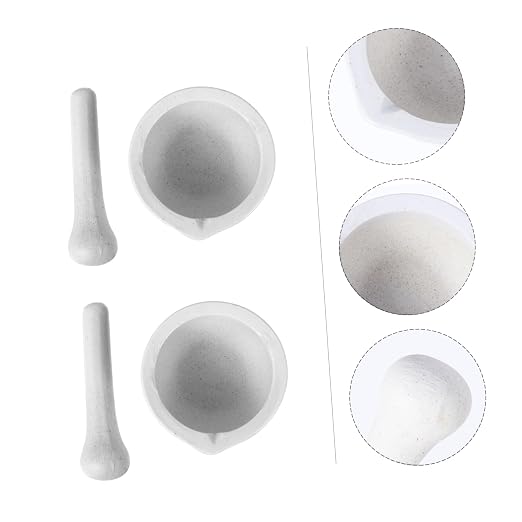 2 sets morteros de porcelana con mano miniatura 9