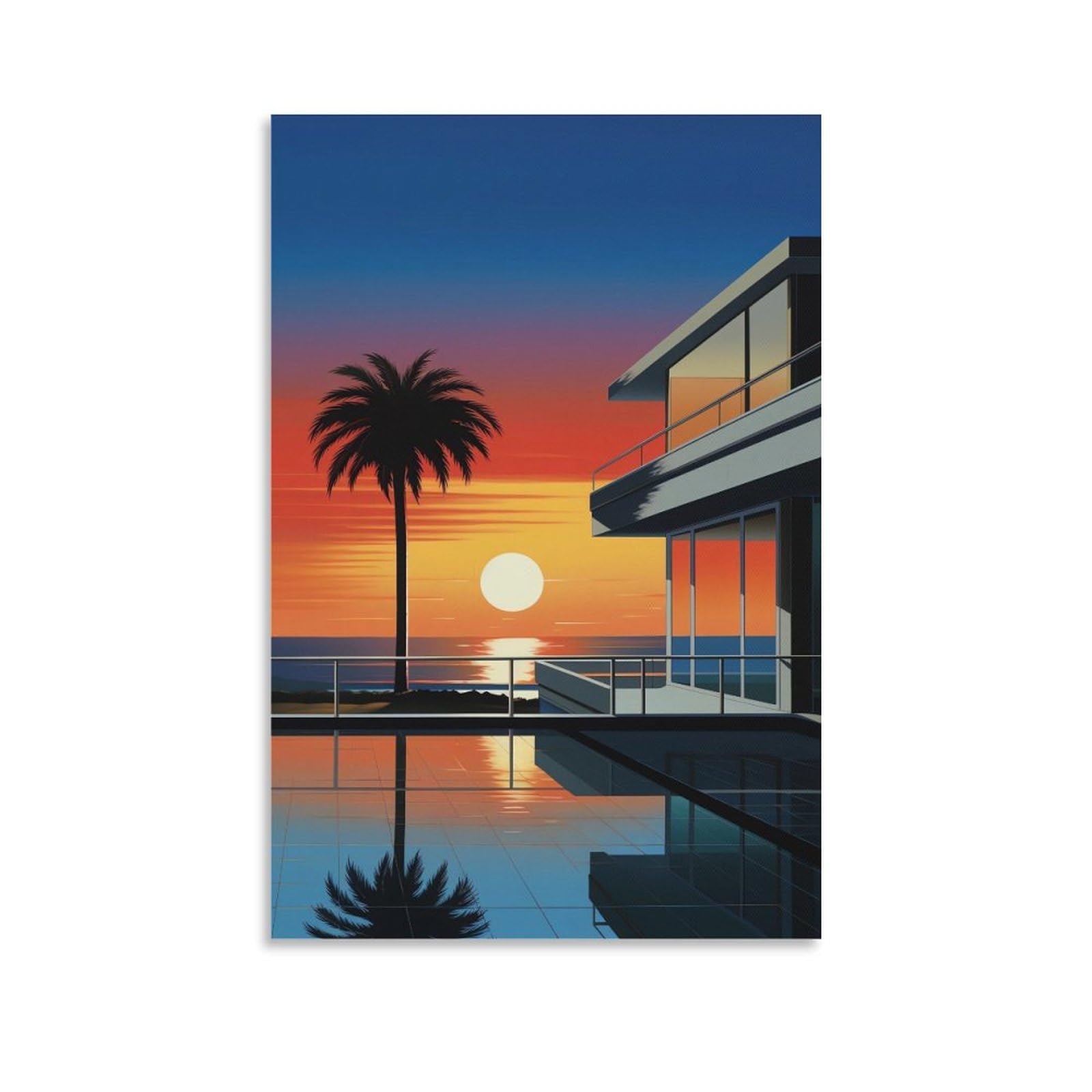 Hiroshi Nagai Wall Art-Sunrise Sunset Landscape Print Photo Art