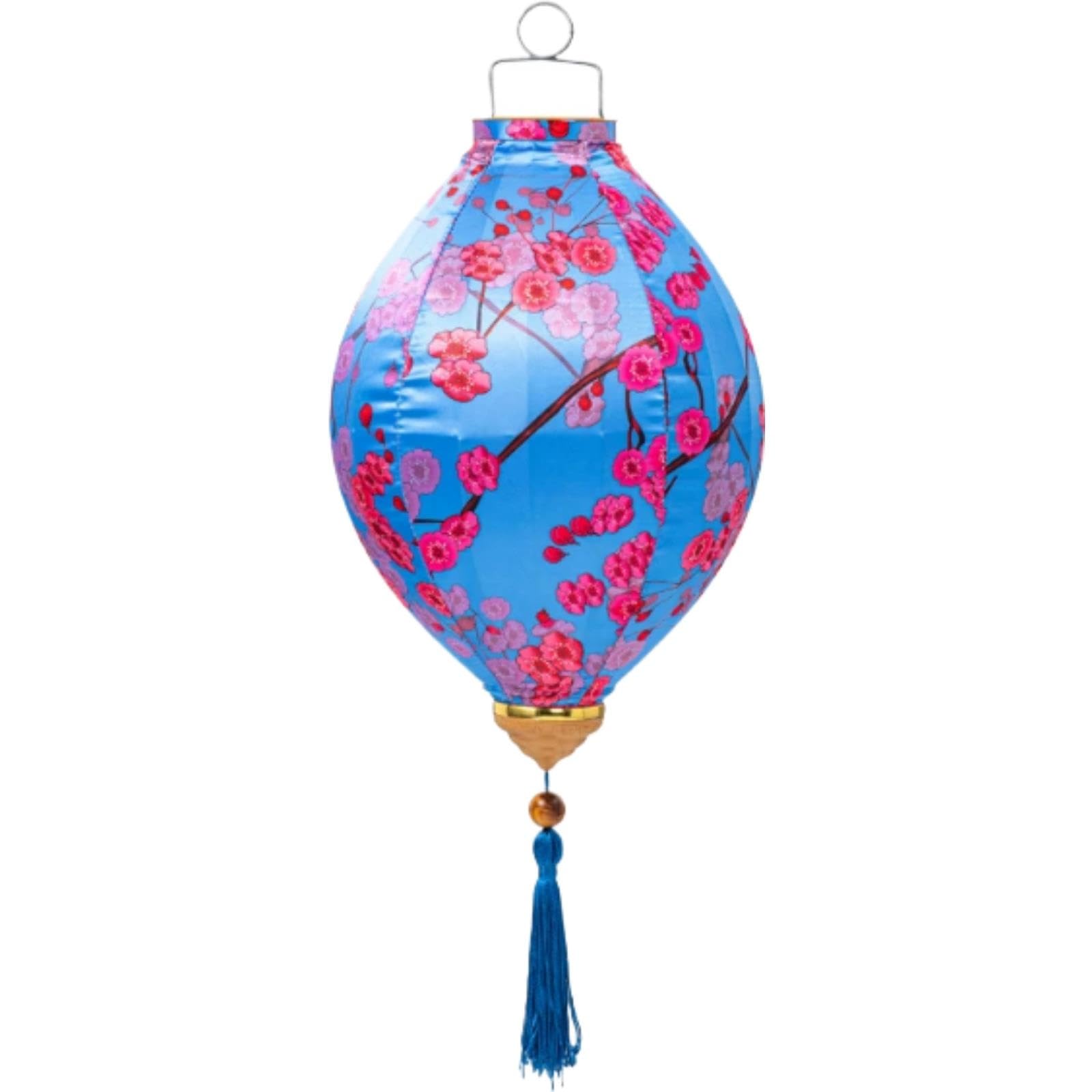 Lanterne Chinoise en Soie en Forme de Citron, 16 Pouces, Fleur de Prunier