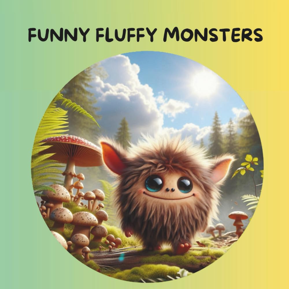 FUNNY FLUFFY MONSTERS - A Fantastical Coloring Book for Children Ages 4 and Up: Delightful coloring pages with shaggy monsters, forest creatures, ... and sky friends – perfect for creative kids