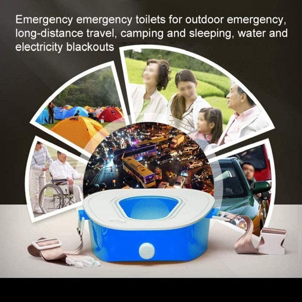Orinal portátil de emergencia, inodoro de viaje para camping, senderismo, atascos, diseño fácil de limpiar para comodidad sobre la marcha