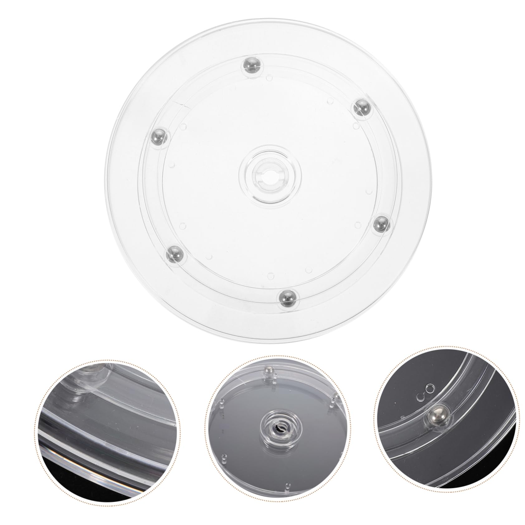 HOOTNEE 360 Rotation Display Turntable Plastic Rotation Turntable Stand for Accessories Home Office and Party