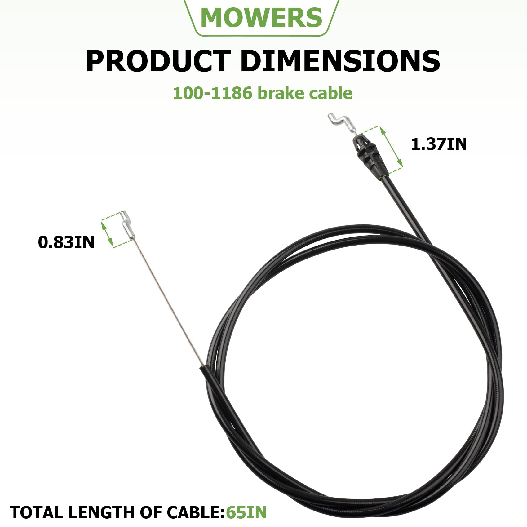 Amazon.com : 100-1186 Brake Cable Compatible with Toro Lawn Mower