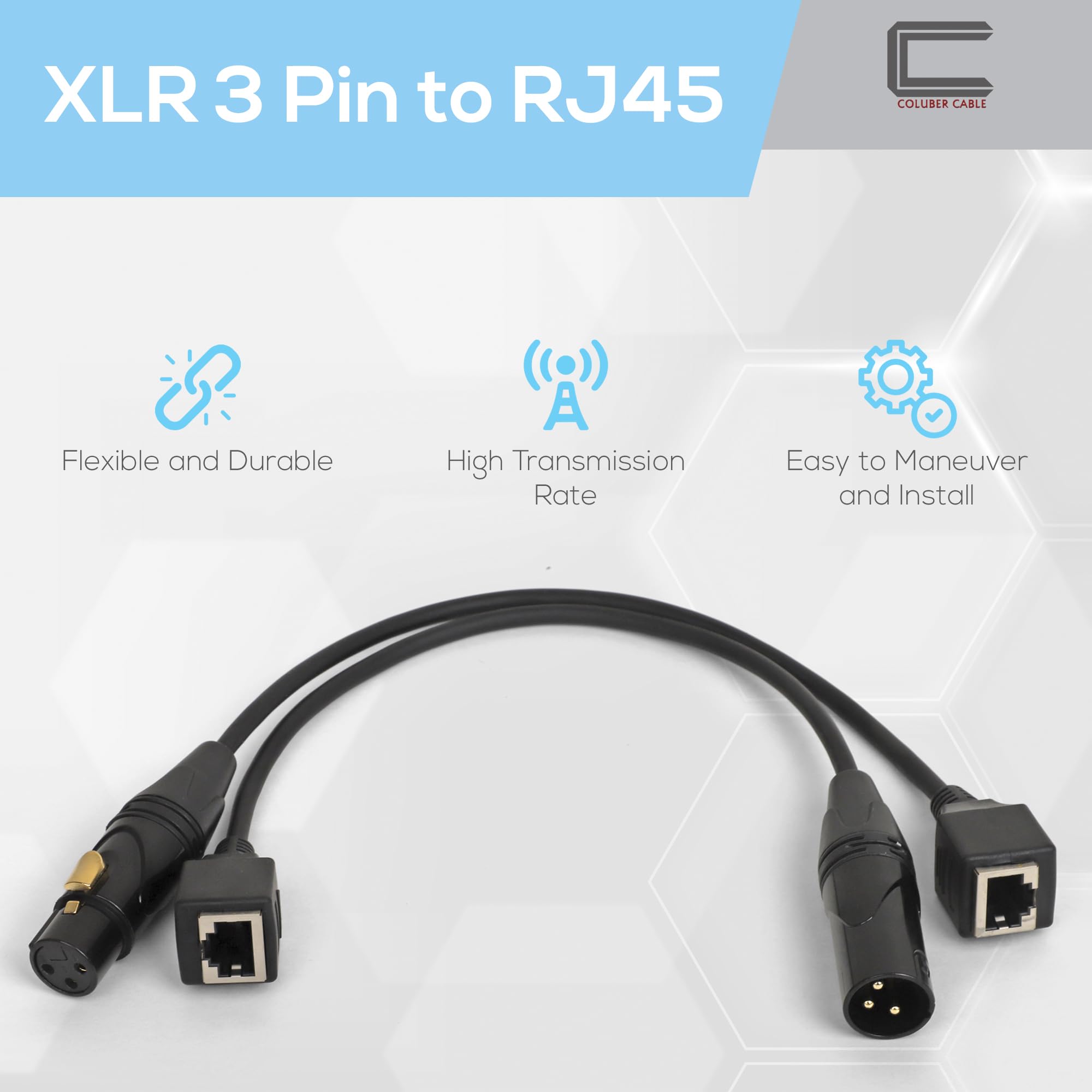 Amazon.com: XLR to Cat5 Cable, Pair of Male and Female XLR Over