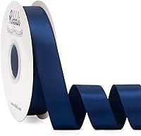 Vista 76 de Ribbli - Cinta de satén burdeos de doble cara, 1 pulgada x 50 yardas - Cinta burdeos oscuro de satén para envoltura de regalos, manualidades