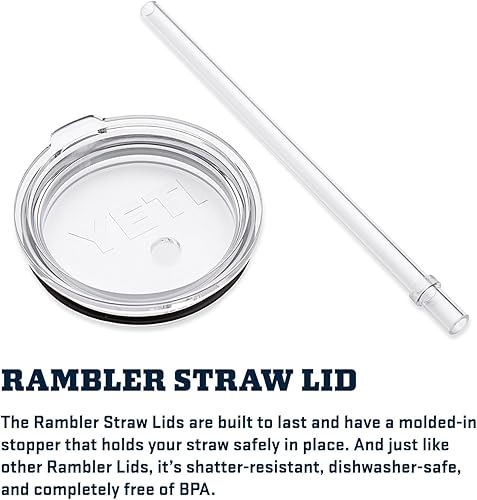 Miniatura 4 de YETI Rambler - Vaso de agua con asa y tapa con popote, de 42 onzas, con aislamiento al vacío con asa, acero inoxidable, color verde azulado agave