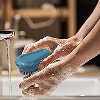 Vista 6 de 2 cepillos de uñas resistentes para limpiar las uñas, cepillo de uñas azul, cerdas rígidas duraderas, cepillo de limpieza de manos, cepillo de uñas