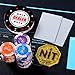 RUNNING HOT 10 Pcs Nit Button Set for Texas Hold'em & Omaha Poker Chips Set for The Stand-Up Game Stupid Game Poker Accessories Texas Holdem Poker Set (Round Black)